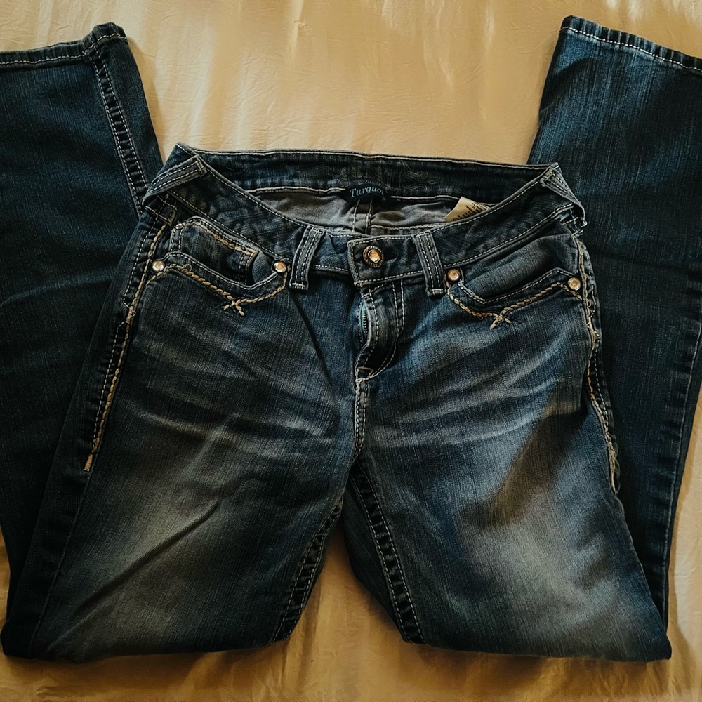 Women’s Ariat jeans ~ Turquoise ~ 30’s